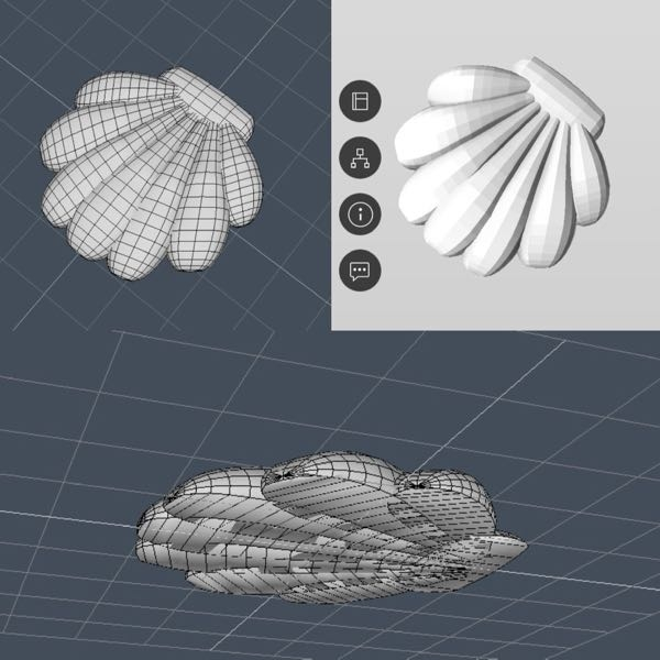 3dモデリングと3dプリントについて貝殻のパーツが必要でdmmで Yahoo 知恵袋