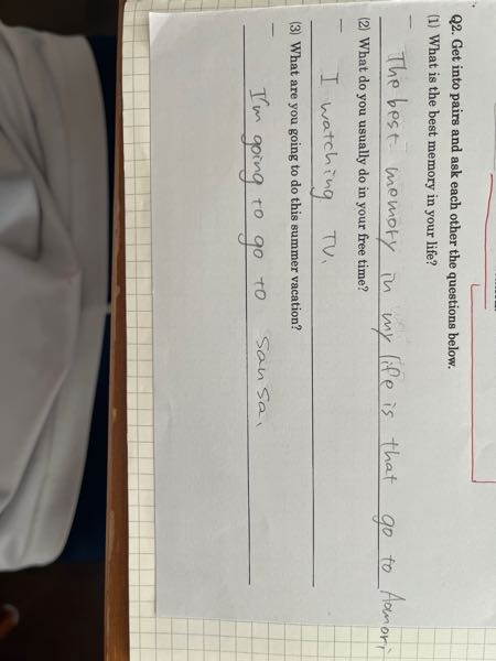 高校英語です答え方は合っていますか 原文のイメージを残 Yahoo 知恵袋