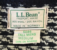 LLBean エルエルビーン バーズアイ ニット TM表記 70年代 新品同様