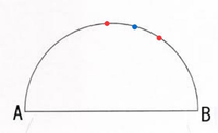 円弧の計算についてです 図のように円弧上に2点 赤 の座標がわかっている時 Yahoo 知恵袋