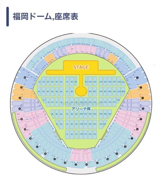 PayPayドームの座席について…一塁スタンド2ゲート12通路19列1番っ... - Yahoo!知恵袋