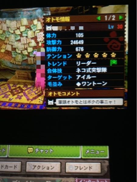 Mh4g悪魔猫の作り方教えてください先程野良で悪魔猫連れのハンターを発見し Yahoo 知恵袋