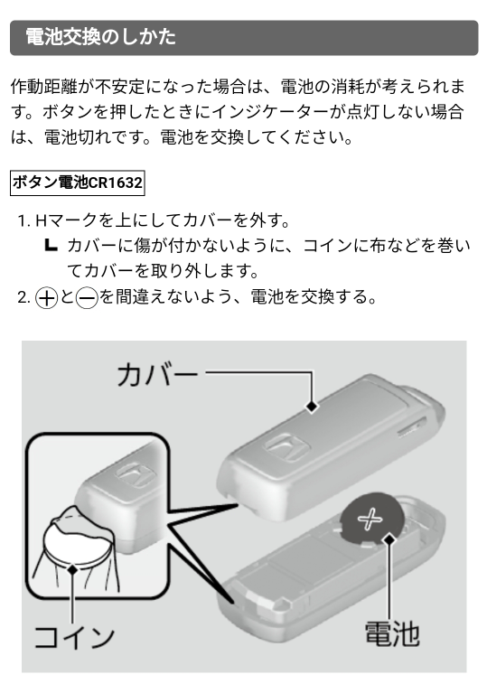 N-BOXの鍵の電池交換の為に、フタが開かなくて苦戦してます。前に1回だ