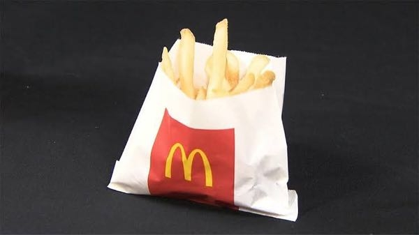 マクドナルドのポテトのSサイズを入れるこのような紙袋を手に入れたい