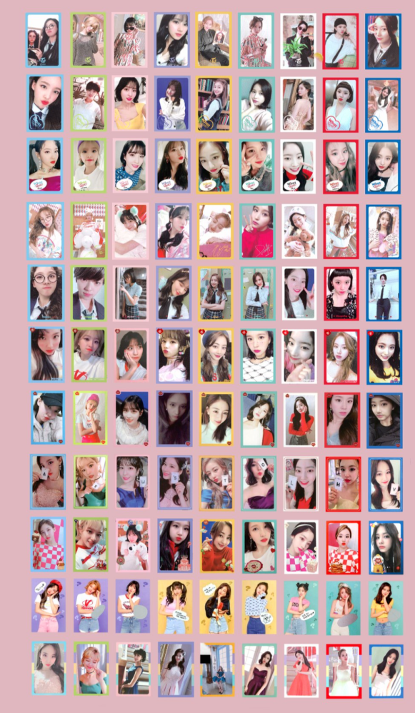 twiceのトレカ一覧をもっている方いらっしゃったらほしいです！引用