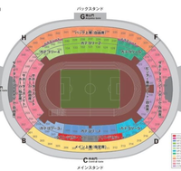 国立競技場にサッカー観戦に行きます。自由席なので場所取りに行こう