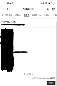 至急】SHEINでペイディ（後払い）で注文した後、間違えて購入したもの