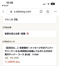 この食べログで予約した値段って、1人分の値段ですか？それとも全部合わせた値段ですか？ 