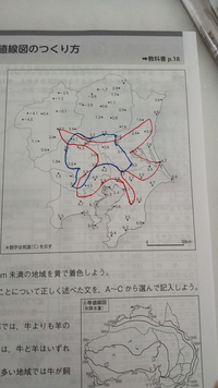 すみません
地理総合のノートで等値線図の作り方がいまいちわかないです、、これは合ってますか？答えが省略されておりどうやって書けば正解なのかがわかりません 