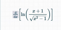ln[(x+1)/Sqrt[x^2-1]]こちらの微分の仕方を教えて下さい... - Yahoo!知恵袋