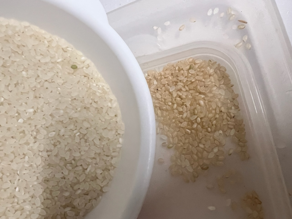 お米について教えて下さい。コイン精米機で玄米30kgを上白で精米