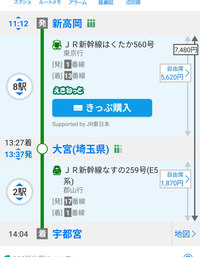 新幹線から新幹線の乗り換えです。2つの新幹線を利用します。富山から