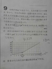 一次関数の応用で距離の問題の単位について 中2のテキストです Yahoo 知恵袋