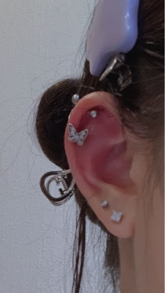 アンテナピアスを開けたんですけど、お父さんにピアス開きすぎて気持ち