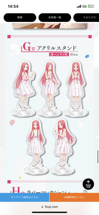 五等分の花嫁の一番くじのアクリルスタンドのキャラの見分けがつかな