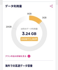 楽天モバイルを使っています。いつもは1ヶ月3G行かないのに、今日