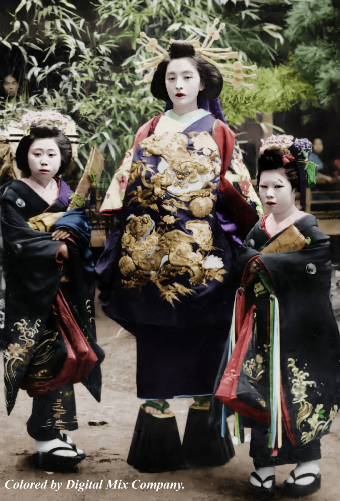このお写真の方は、大正博覧会で花魁道中をされた、大見世の美しい花魁