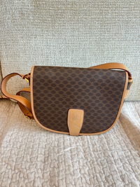 CELINE セリーヌ ハンドバッグ マカダム ファスナー壊れ有｜中古