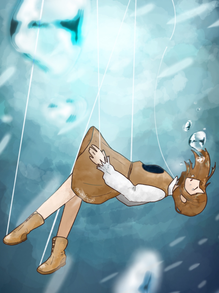 イラストを描いたのですが、イマイチぱっとしないです…試しに彩度をあげてみたのですが、あまりよくなりませんでした… どうすればパッとする絵になるでしょうか…？ 構図や塗りなど、気になるところ教えて欲しいです！