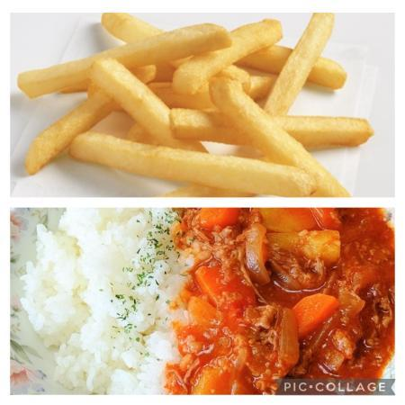 ハヤシライスにじゃがいもを入れますか？ うちは入れます。 カレーとの違いを出すために レギュラーカットしたじゃがいもを入れます。 皆様は？（笑）