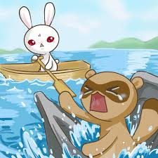 チャオ❤⌒ヽ(●’、＾●) 泥舟に乗ったこと、乗らされたことはあるの？ ウサギとタヌキ、どっちが悪者？