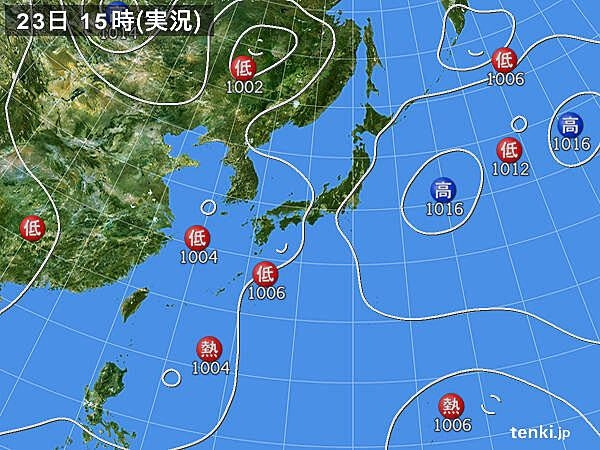 これって、日本は低気圧に覆われていることになるんですか？