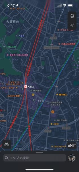 地図で見た感じだと大倉山付近を東急新横浜線が通っていますが止まらないのは何故ですか？