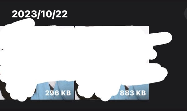 同じ写真何ですけど、296KBと883KBの写真だと、どちらの方が容量大きいですか？