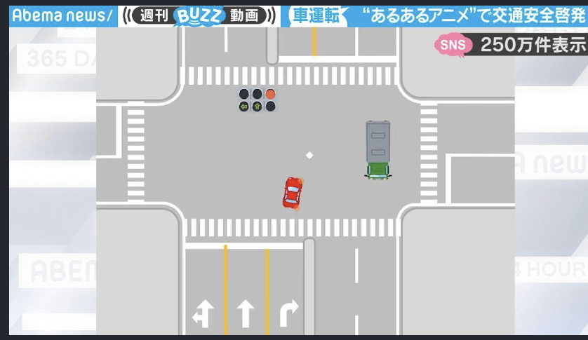 交差点の赤い色の車は？ パトカーにマイクで○○呼ばれ、右折してから 左側にゆっくり寄せて止めて下さいと言われました。 何が行けなかったんでしょう。 お答え下さい。