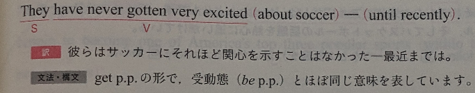 have never gotten very excitedの部分がわかりません なんでこんなにVが長いんですか？ very excitedは形容詞じゃないんですか？ お願いします(TT)