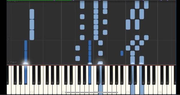 ↓の画像のような、よくYouTubeなどで見る、ピアノの譜面を自由に打ち込んで自動で音を流せるようなものをスマホで作ってみたいのですが、そのようなスマホアプリはありませんでしょうか…？