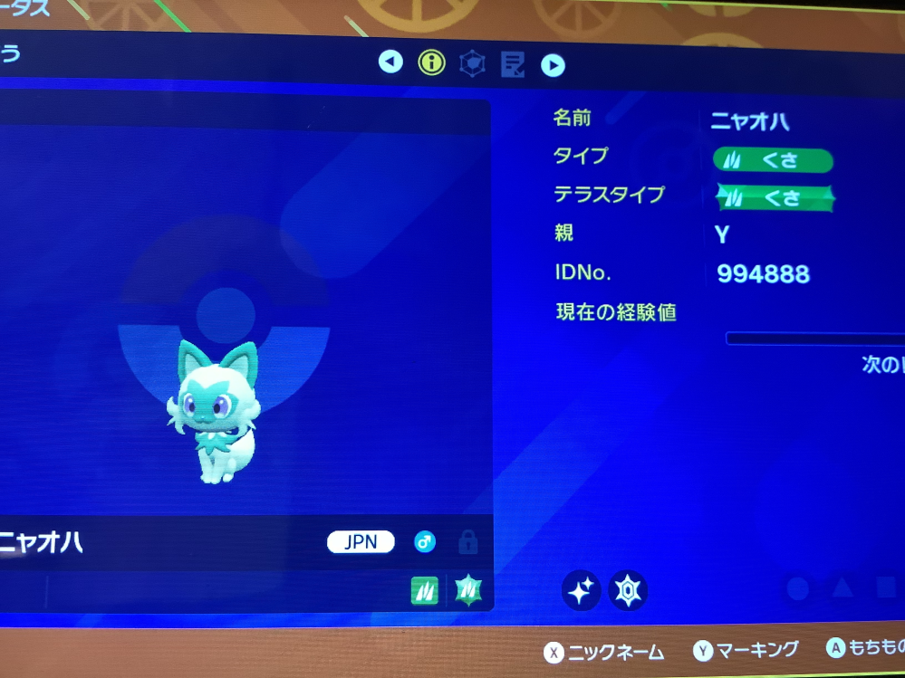 ポケモンsvの事で質問です。画像の色違いニャオハは、改造ですか？。