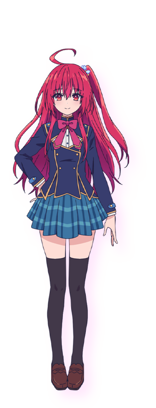 アニメキャラクターで女性の赤髪ロング（単色）キャラクターを教えて