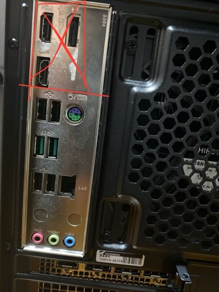 ガレリアのパソコンを、購入したのですが、HDMIのところに使用不可