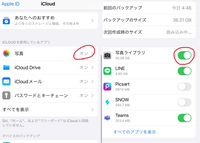 icloudの写真とバックアップの写真ライブラリは何が違うんですか？ また、どちらもオンになっているのですが、これはどちらかオフにした方が良いのでしょうか？ストレージがパンパンなので、できれば減らしたいのですが…