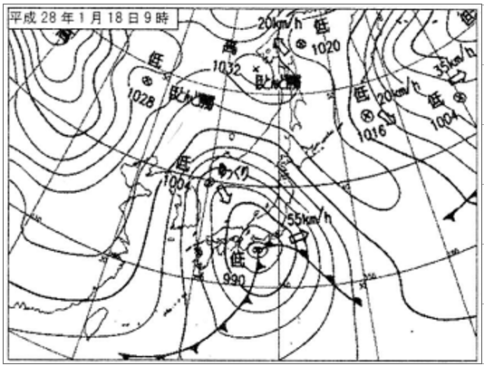 こちらの天気図より、東京の天候、風向、気温(前年比より高い・低い・並み)を答えろという問題です。誰か有識者の方、解説をお願いします。