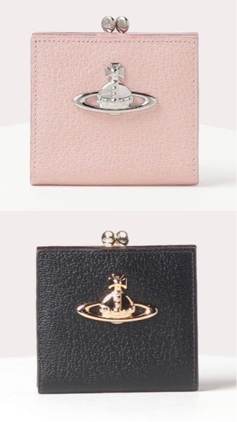 至急です！ 高二女子です。 財布を買おうと思っているのですが、ヴィヴィアンの黒とピンクで迷っています。（下の写真） 黒は長く使えるし汚れが目立たなくて良いけど、ピンクかわいいなぁと思って迷っています(ー ー;) どちらの方がいいと思いますか？