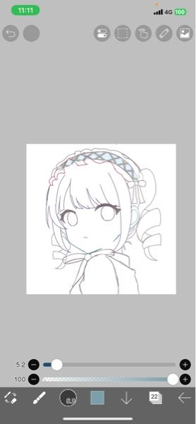 至急です。少し下からみてるような視点で女の子を描きましたが、ヘッ 