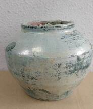 古美骨董】中国漢時代の緑釉大壺41cmです。真贋を教えてください