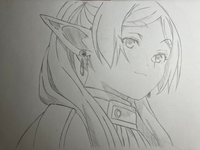 絵描きさんに質問です！アニメキャラを鉛筆のみで模写しましたこの 