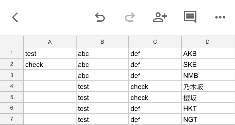 A1の値をB列から探し、検索結果の隣のC列とA1の値が等しい時、その隣のD列の値を取得したいです。 わかりにくいと思うので、 添付の画像を見ていただきたいです。 実施したいことは以下の通りです。 ①A1のtestをB列から探す →B4〜B7にあります。 ②A2のcheckをB4〜B7の隣のC4〜C7から探す →C4〜C5にあります。 ③C4〜C5の隣のD4〜D5の値を表示する。 (添付画像通りだと乃木坂・櫻坂が表示される) ✳︎もし②でC4〜C7の中からcheckが見つからなかったら、エラーメッセージを表示させる) 以下のコードを実行すると、①〜③までは実施できます。 ですが、✳︎のエラー処理ではループが抜けずにエラーメッセージを吐いてしまいます。 ループの途中でC列からcheckが見つからなかったらループを抜けてエラーメッセージを吐きたいです。 Dim rngSearch As Range Dim myRange As Range Dim strMsg As String Dim strAdr As String With ThisWorkbook Set myRange = Range("B:B") Set rngSearch = myRange.Find(What:=Range("A1"), LookAt:=xlPart) check ＝ Range("A2") If Not rngSearch Is Nothing Then strAdr = rngSearch.Address Do Set rngSearch = myRange.FindNext(rngSearch) If rngSearch Is Nothing Then Exit Do Else If strAdr <> rngSearch.Address Then If rngsearch.Offset(0, 1).Value ＝ check Then MsgBox rngSearch.Offset(0, 2).Value Else MsgBox "Error" Exit Do End If End If End If Loop While rngSearch.Address <> strAdr End If End With End Sub