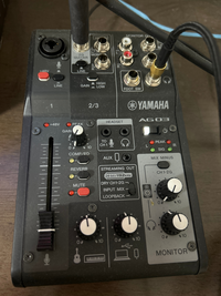 YAMAHAAG03について質問です。ギターを接続しているのです YAMAHAAG03について質問です。ギターを接続しているのです