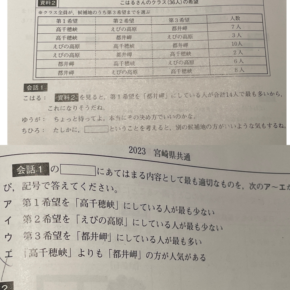 適性検査の問題について、画像の問題の詳しい解き方を教えてください。