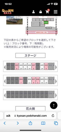 淀川花火ステージシートおすすめの座席教えてほしいです！Cの列が1... - Yahoo!知恵袋