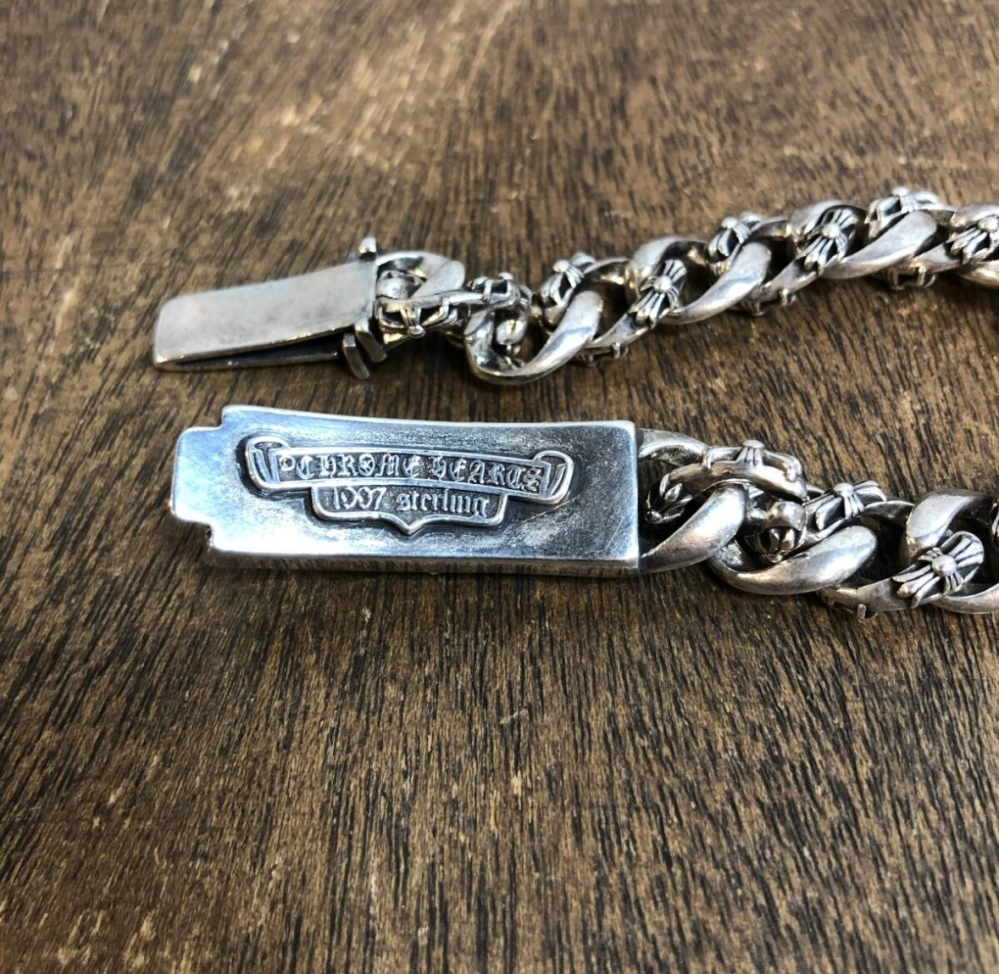 クロムハーツ　レザーブレスレット　正規品　刻印あり クロムハーツ レザーブレスレット 正規品 刻印あり