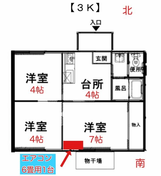 仮設住宅（プレハブタイプ）でのエアコン能力について教えてください 