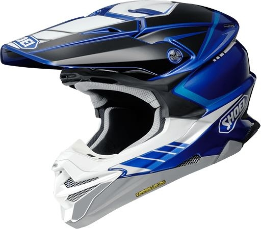 SHOEIのオフロードヘルメットVFX-WRの青色を買ったんです