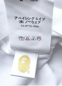 A・BATHING APE レディース Tシャツ サイズS 金タグ A BATHING APE tシャツ BAPE ONLINE TEE メンズ レディース