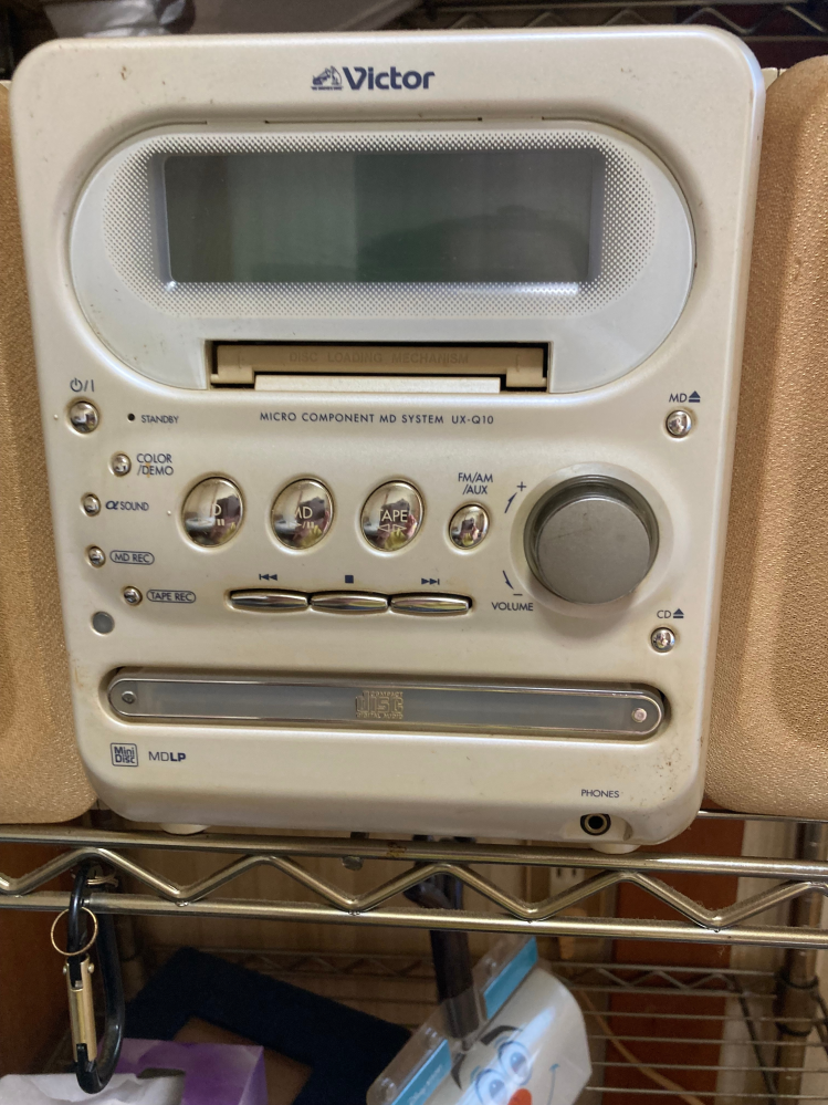【Victor ミニコンポ】CD・DVDプレーヤー付き VictorミニコンポCD開閉出来ませんリモコン等でもだめなので手動で開け