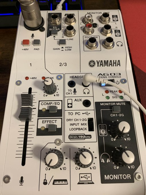 YAMAHAAG03について質問です。 - 昨日突然マイクの反応が無くなり